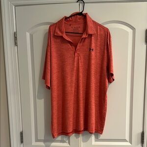 Under Armour Red Polo Shirt Lightweight Athletic Wear